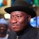 Nigerian President Goodluck Jonathan walks on the floor of the New York Stock Exchange before ringing the closing bell on Sept. 23, 2013, in New York City.
Spencer Platt/Getty Images